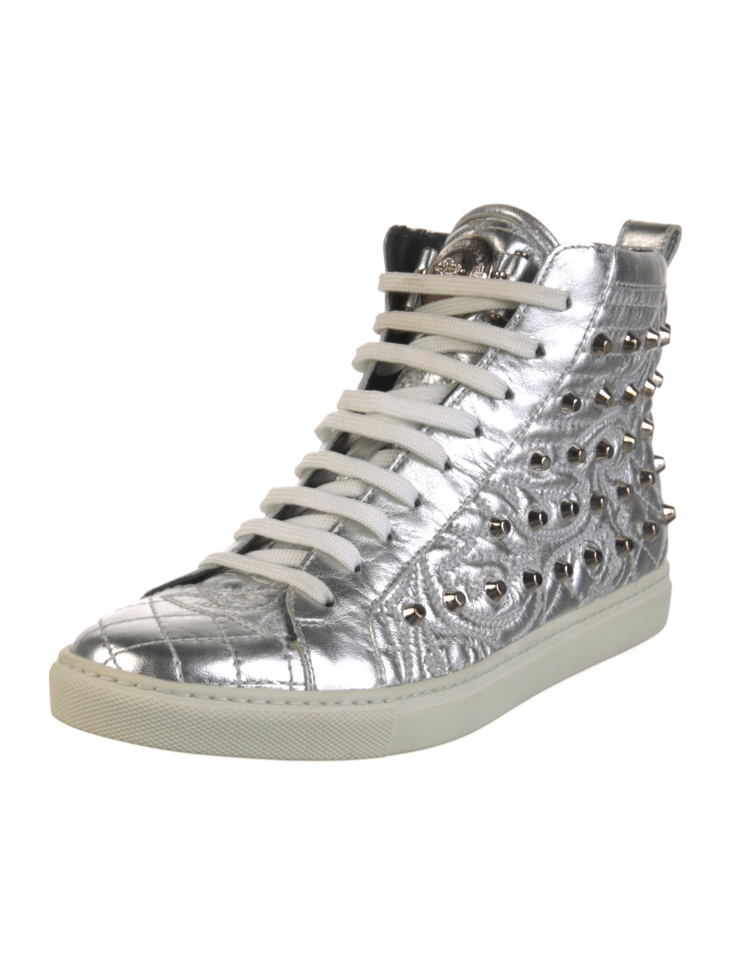 Versace Leather Printed Sneakers