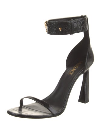 Versace Embossed Leather Sandals