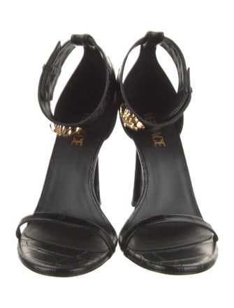 Versace Embossed Leather Sandals