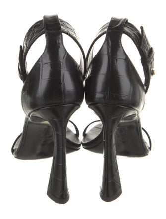 Versace Embossed Leather Sandals
