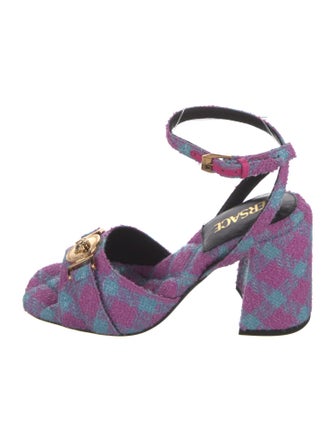 Versace Tweed Printed Sandals