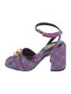 Versace Tweed Printed Sandals