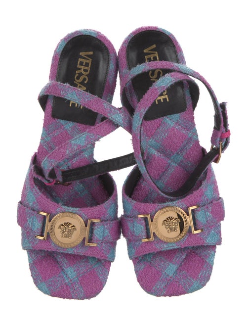 Versace Tweed Printed Sandals