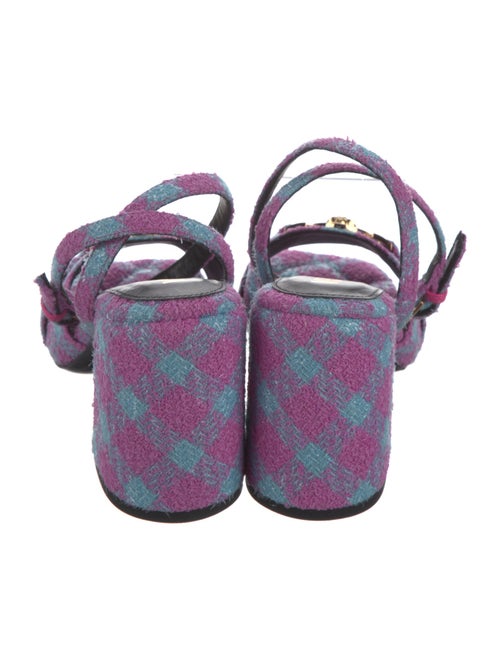 Versace Tweed Printed Sandals