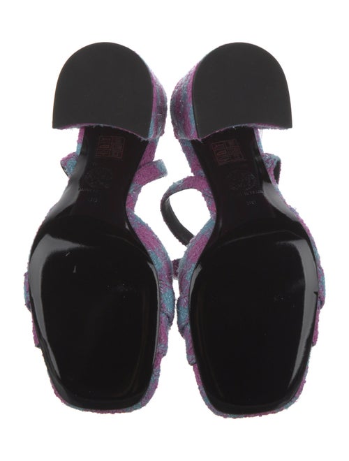 Versace Tweed Printed Sandals