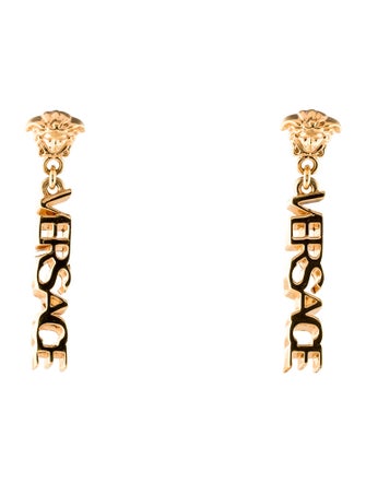 Versace Medusa Logo Drop Earrings