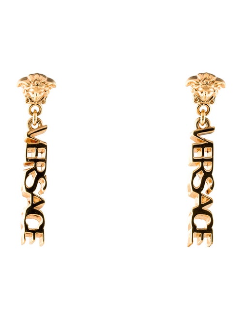 Versace Medusa Logo Drop Earrings