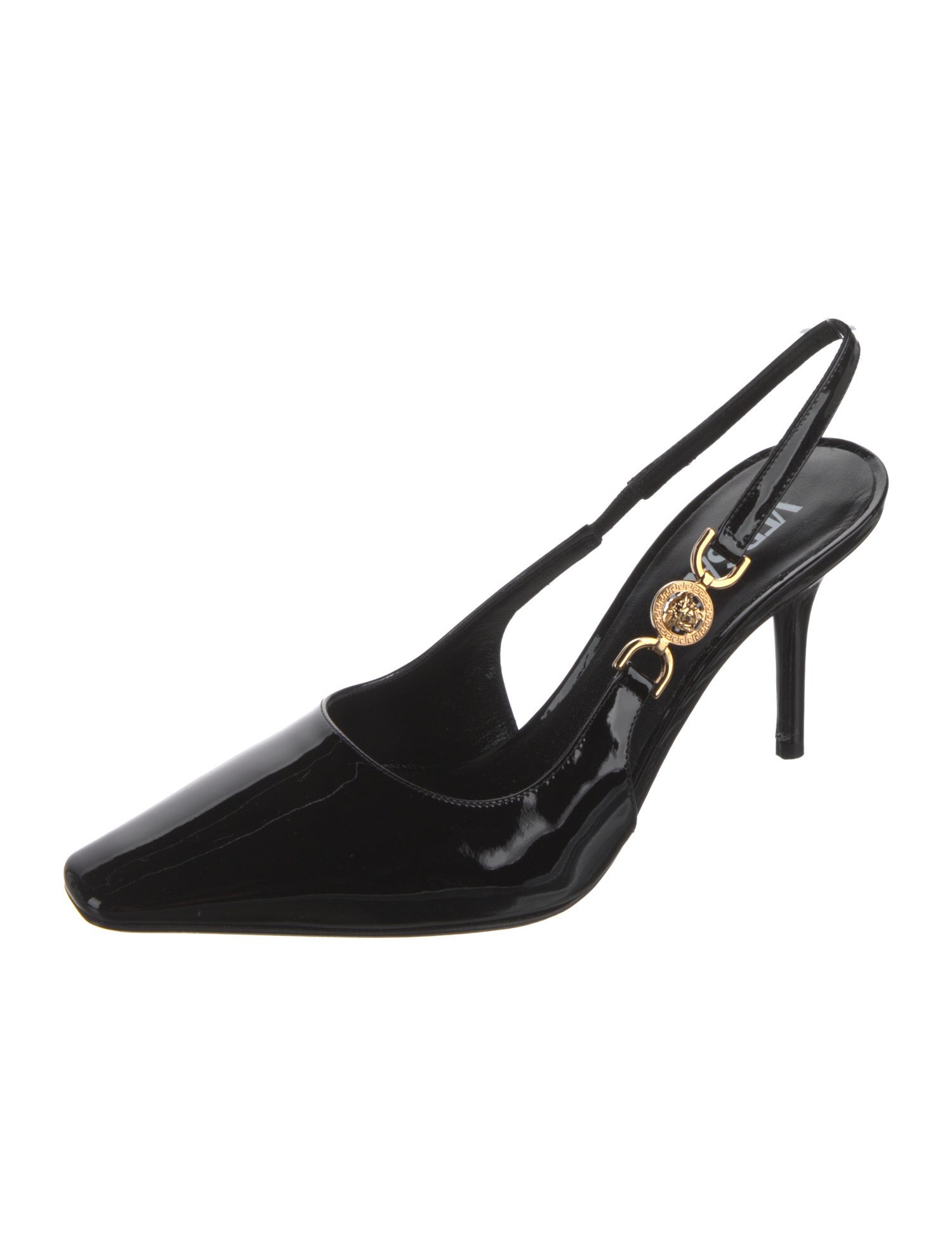 Versace Patent Leather Slingback Pumps