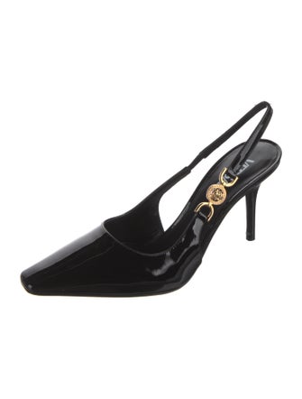 Versace Patent Leather Slingback Pumps