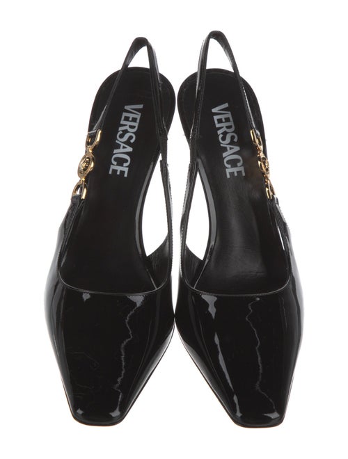 Versace Patent Leather Slingback Pumps