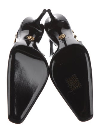 Versace Patent Leather Slingback Pumps
