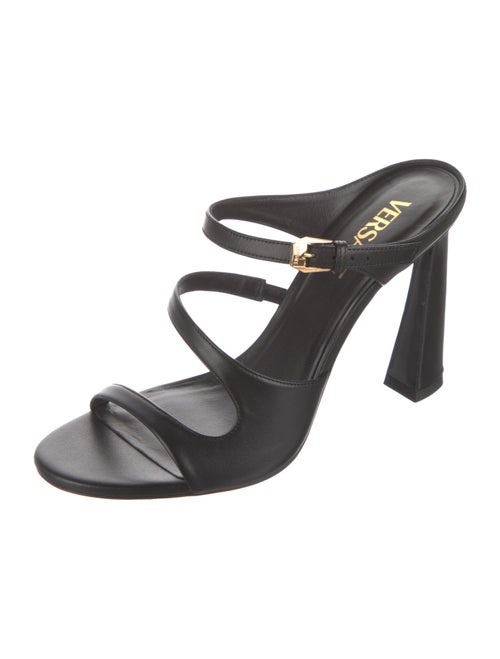 Versace Leather Cutout Accent Sandals