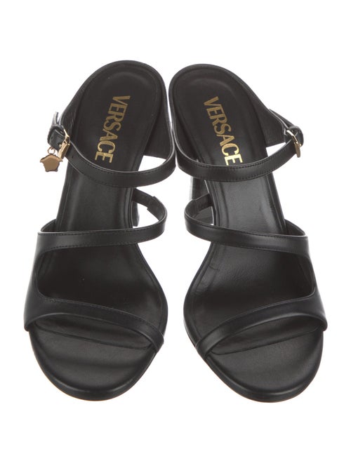 Versace Leather Cutout Accent Sandals