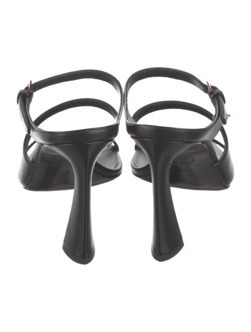 Versace Leather Cutout Accent Sandals