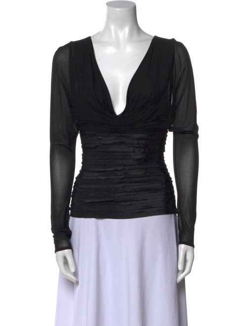 Versace V-Neck Long Sleeve Top