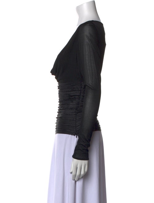 Versace V-Neck Long Sleeve Top