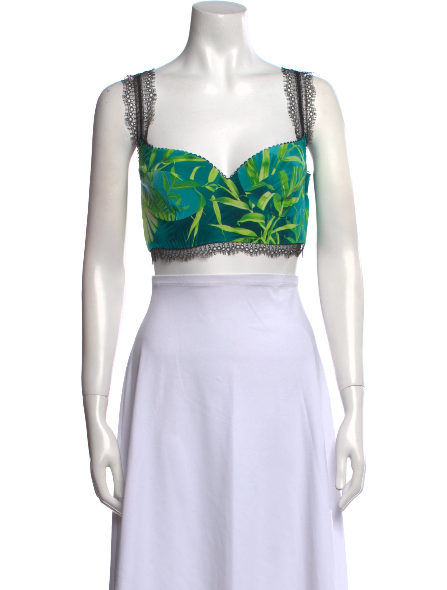 Versace Silk Printed Crop Top