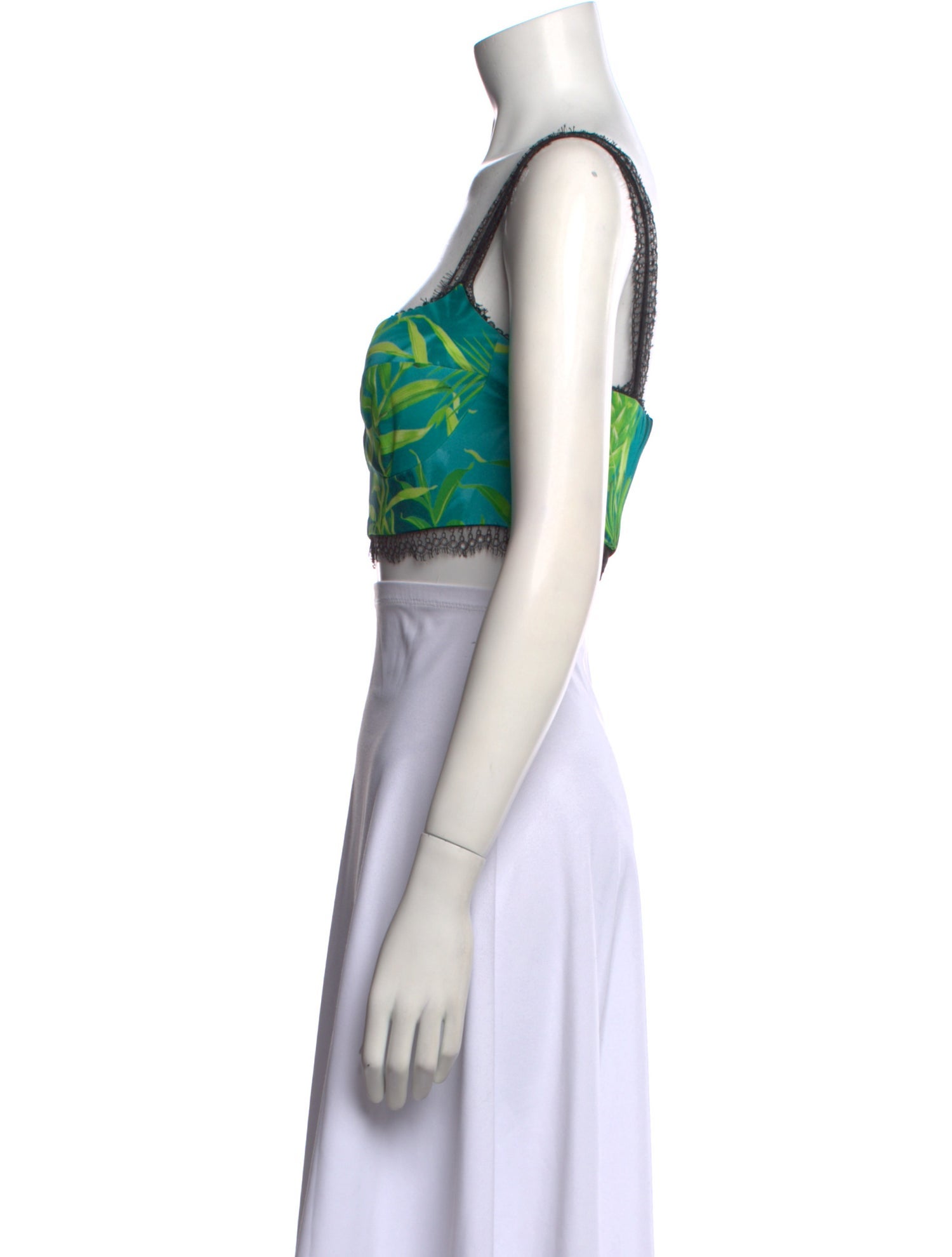 Versace Silk Printed Crop Top