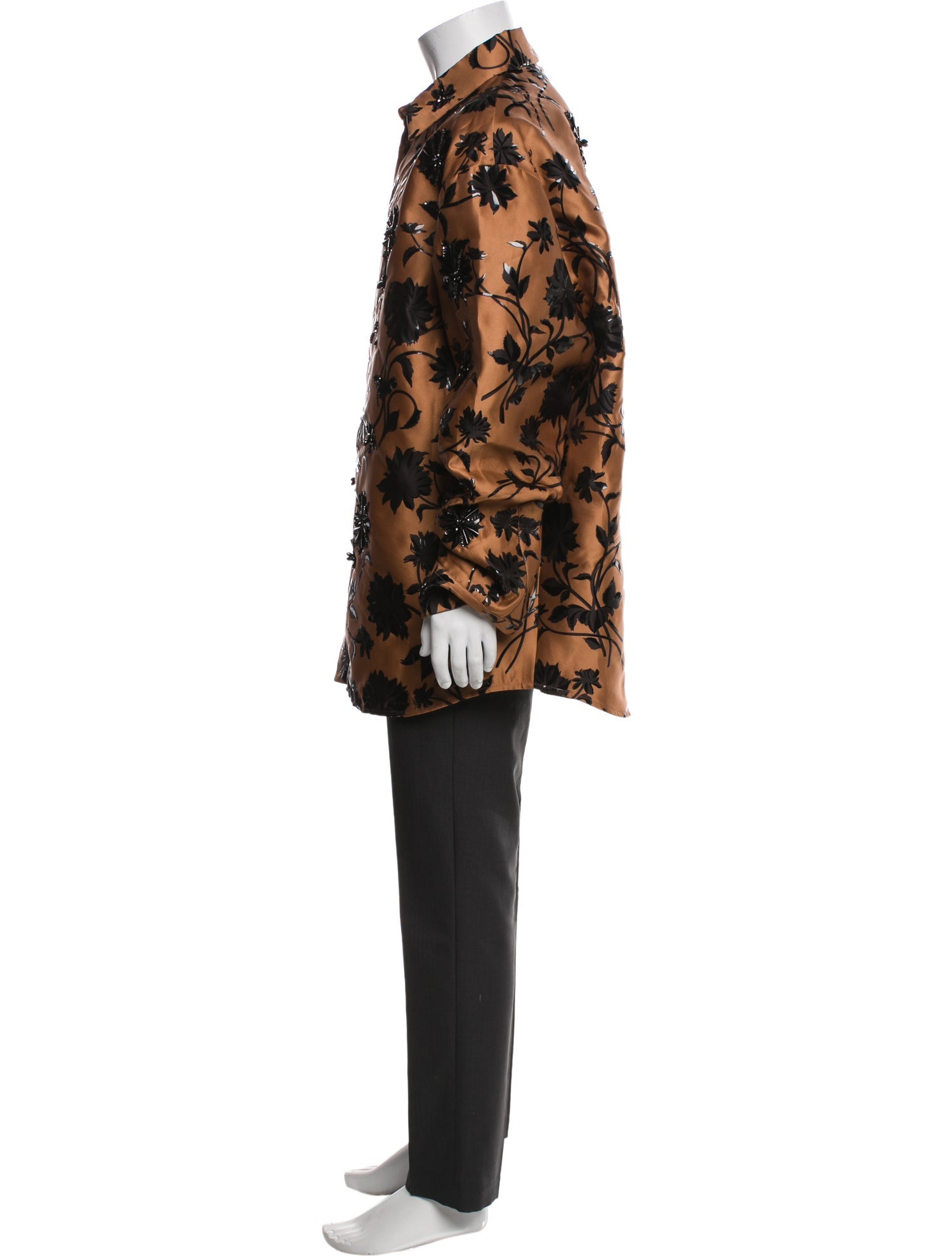 Versace Floral Print Long Sleeve Shirt