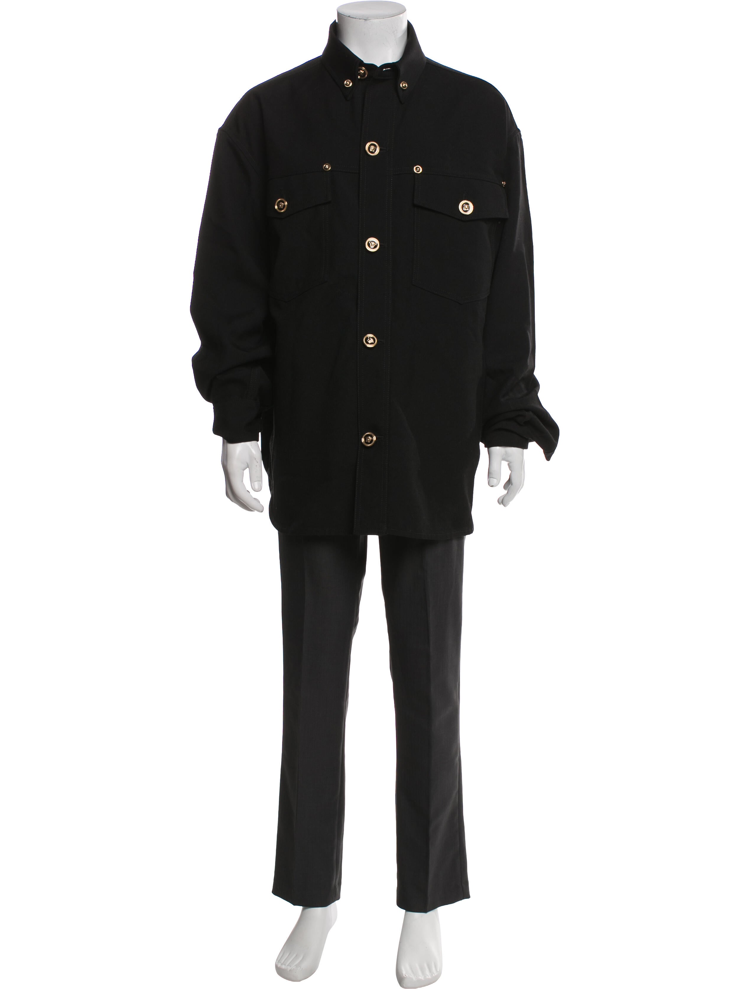 Versace Virgin Wool Utility Jacket