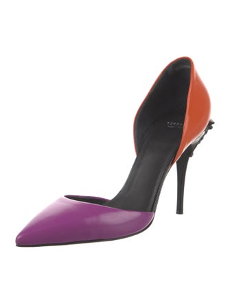 Versace Leather D'Orsay Pumps