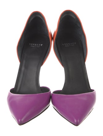 Versace Leather D'Orsay Pumps