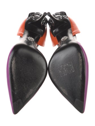 Versace Leather D'Orsay Pumps
