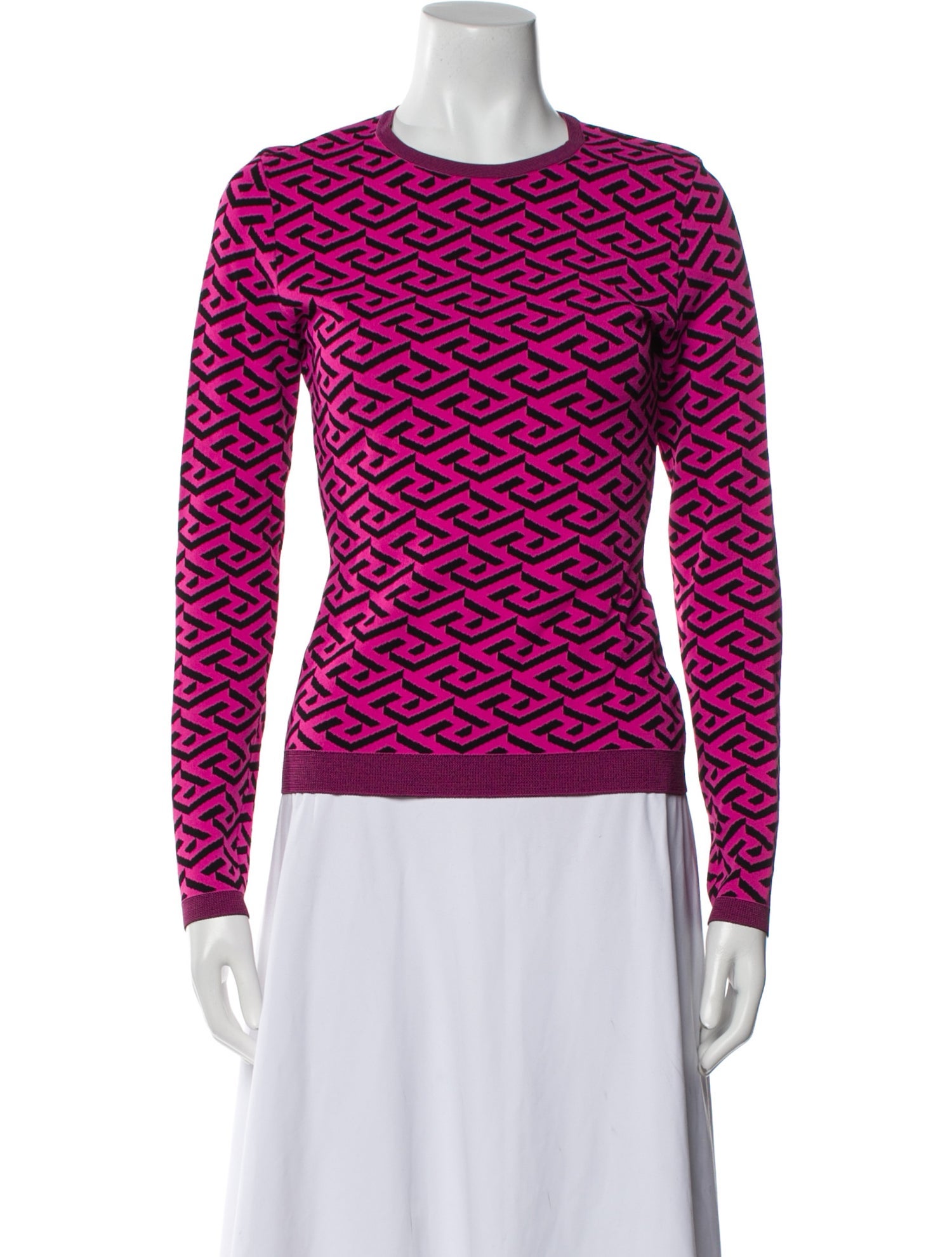 Versace Printed Crew Neck Sweatshirt