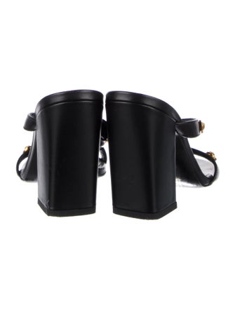 Versace Leather Studded Accents Slides