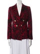 Versace Wool Animal Print Blazer