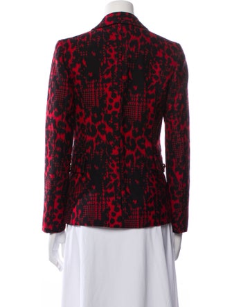Versace Wool Animal Print Blazer