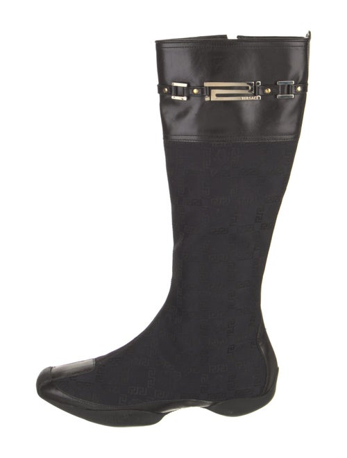 Versace Canvas Rain Boots