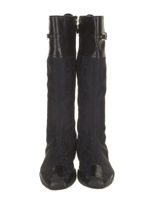 Versace Canvas Rain Boots