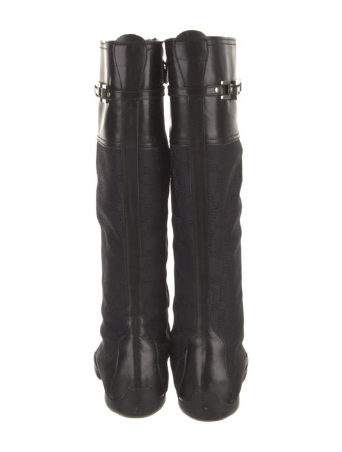 Versace Canvas Rain Boots