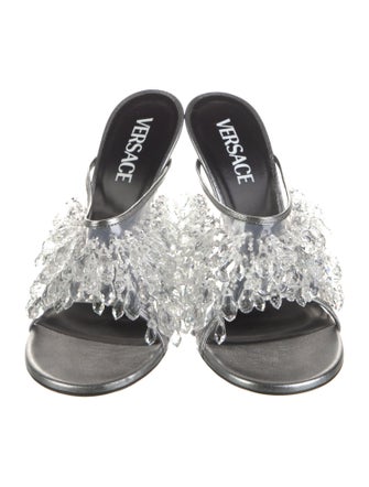 Versace PVC Crystal Embellishments Slides