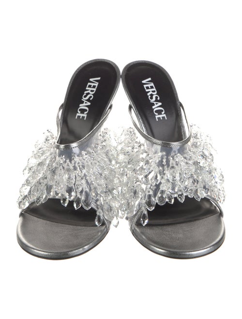 Versace PVC Crystal Embellishments Slides