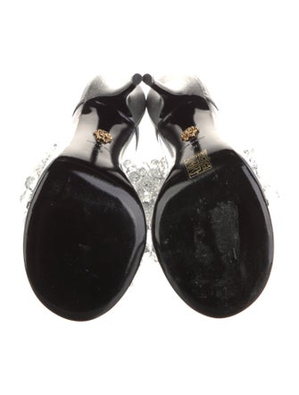 Versace PVC Crystal Embellishments Slides