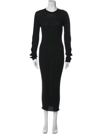 Versace Crew Neck Long Dress