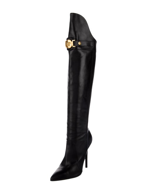 Versace Medusa Insignia Leather Boots