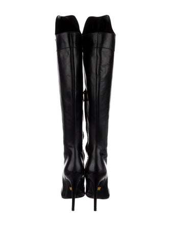 Versace Medusa Insignia Leather Boots