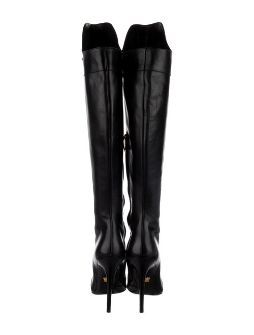 Versace Medusa Insignia Leather Boots