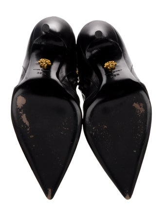 Versace Medusa Insignia Leather Boots