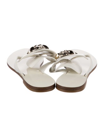 Versace Medusa Insignia Leather Slides