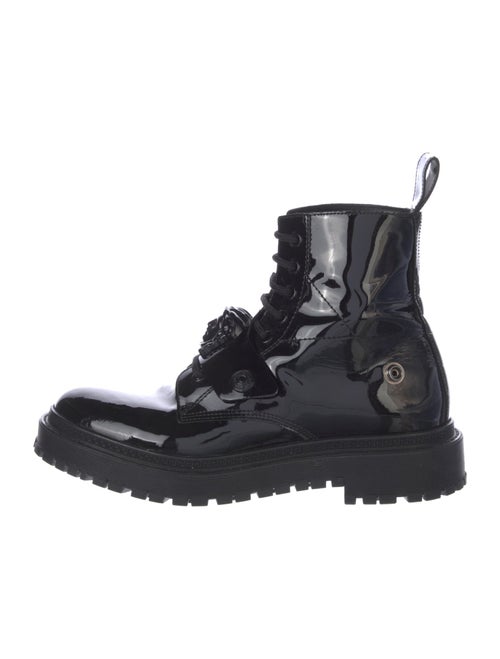 Versace Patent Leather Combat Boots
