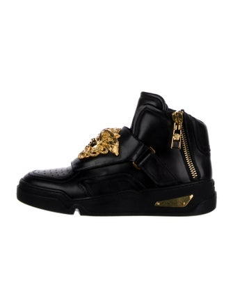 Versace Medusa Insignia Leather Sneakers