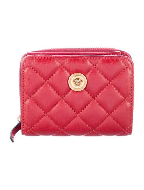 Versace Medusa Insignia Leather Compact Wallet