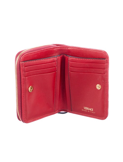 Versace Medusa Insignia Leather Compact Wallet