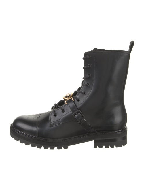 Versace Leather Combat Boots