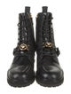 Versace Leather Combat Boots