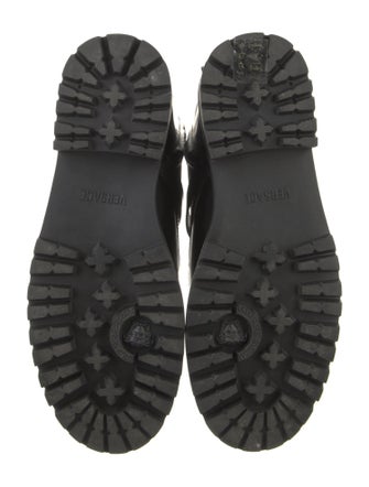 Versace Leather Combat Boots